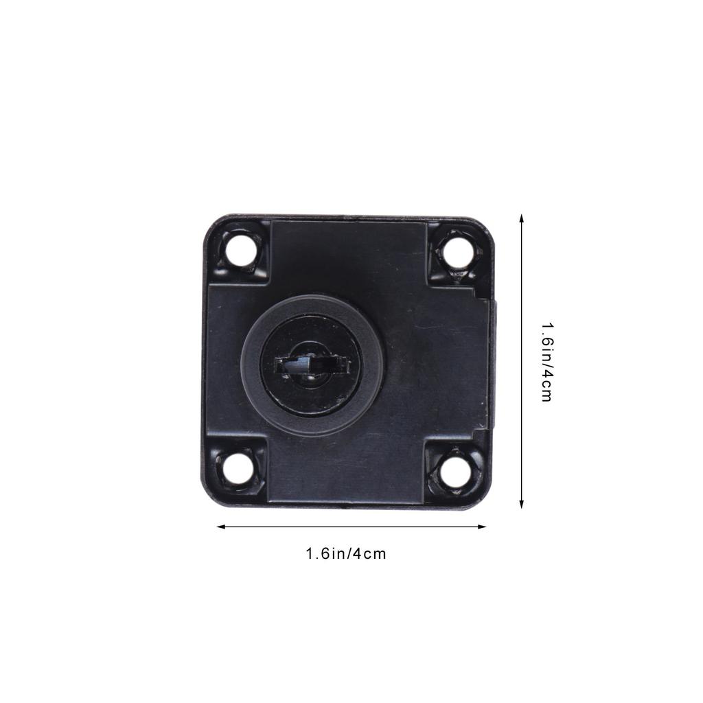 Cam Lock 19Mm Diameter 32Mm Length Black Zinc Alloy Drawer Lock for Office Files Cabinet Mailbox Desk Cupboard Tools Box Locker