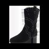 2025 autumn new fashion boots women's shoes low heel medium boots sleeve boots winter suede rivet temperament short boots