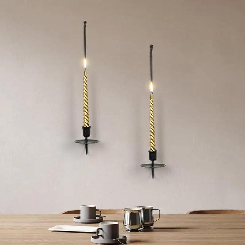 Modern Wall Candle Sconce Hanging Candelabra Wall Mount Candle Sconces Set Wedding Decoration Bar Party Living Room Decoration