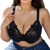 European and American large size TK steel ring lace gathering comfortable bra underwear