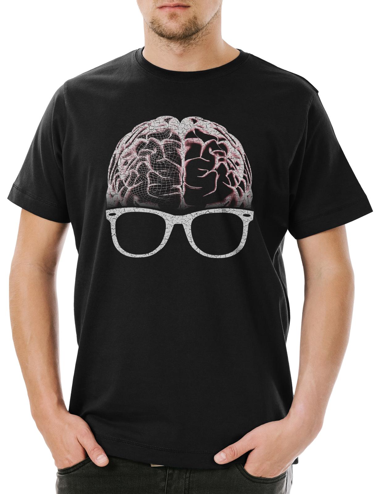 Nerd Brain Mens T-Shirt Jerk Geek Nerd Teacher Freak Gamer Brain Science XL