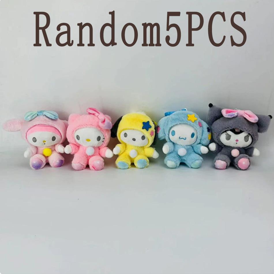 Sanrio Star Pajamas Kuromi My Melody Pom Pom Purin Pochacco Plushies Pendant Figure Toy Children'S Gift Plush Kawaii