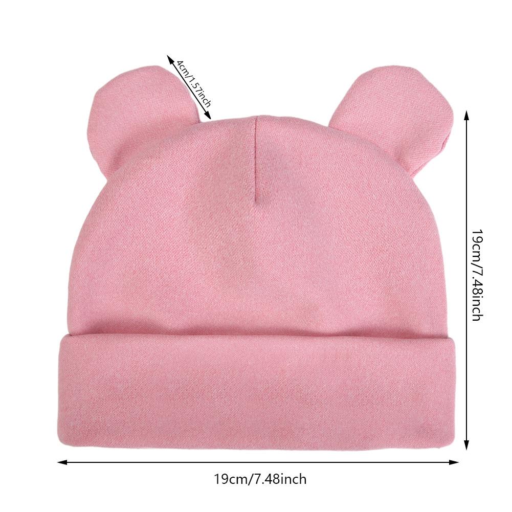 Cute Bear Ear Baby Turban Hats Autumn Winter Newboorn Boys Girls Faux Cashmere Caps Beanies Infant Bonnets Kids Warm Headwraps