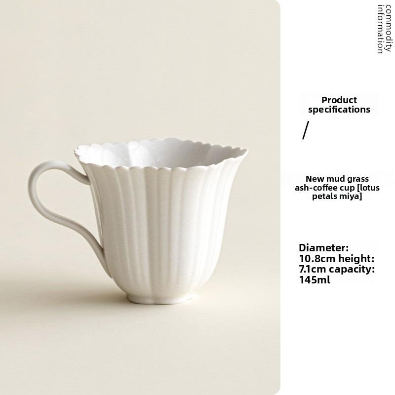 

Керамическая кофейная чашка с пепельной глазурью и ложкой, набор для послеобеденного чая, мастерская чашка для заваривания, для личного использования в офисе, кофейная/чайная кружка с блюдцем