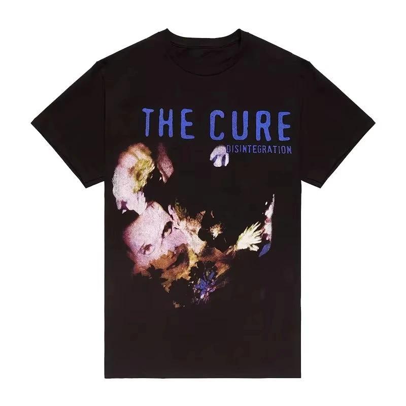 The Cure Treatment Band Non-Mainstream Rock Punk Print Übergroße Reine Baumwolle Herren- und Damen-Kurzarm-T-Shirts