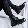Autumn and winter Martin boots men's Chinese British style black tooling boots Korean version trendy men's short boots 1132-R