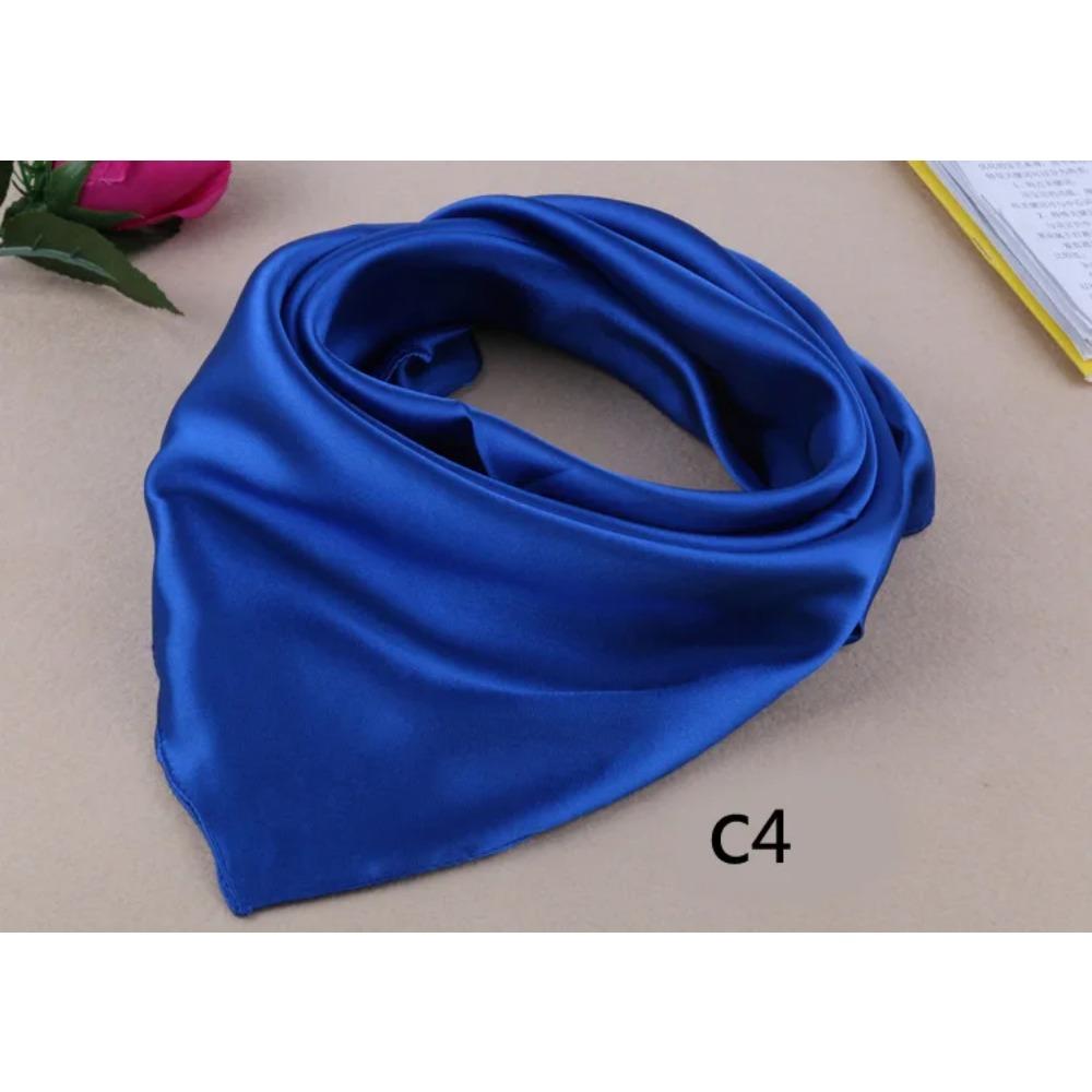 WZCX 60*60cm Damen Einfarbig Seidenschal Frühling Herbst Mode Neu Einfache Quadratische Schals für Damen Damenschal