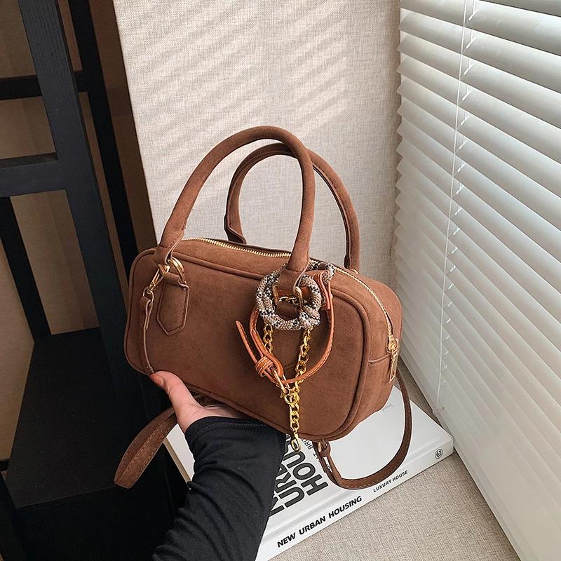 Simplicity Women's Crossbody Bags High Quality Trend  Casual Versatile Suede Ladies Shoulder Bags