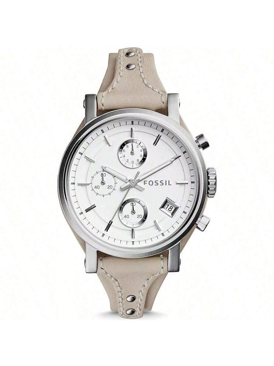 

Женские часы с кварцевым механизмом и стальным ремешком, 30 мм, белый циферблат - Простые, Элегантные, Роскошные, Водонепроницаемые ES3811 белый