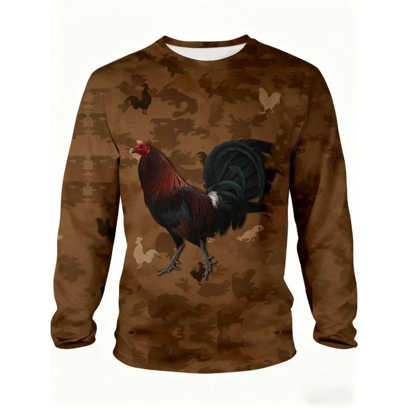 Men's T-Shirt Y2k Long Sleeve Mens Tops Oversize Crew Neck Unisex Tee Shirt Autumn Personality Men's Clothing