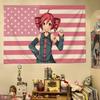 1 pezzo Kasane Teto Rosa Bandiere Americane Colorato Hippie Psichedelico Camera da Letto Dormitorio Decorazione Estetica