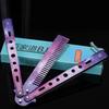 1PCS Foldable Comb Stainless Steel Butterfly Knife Comb Beard Moustache Brushe Salon Hairdressing Styling Tool