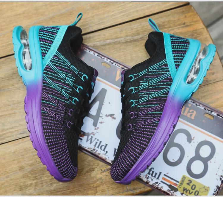 Women's Spring 2021 Trendy Air Cushion Running Shoes - Breathable, Soft Bottom, Lightweight Cross-Border Sports Sneakers