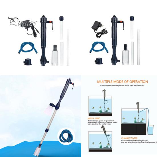 Multi Function Plastic Siphon Adjustable Fish Tool Water Filter Pump for Aquarium
