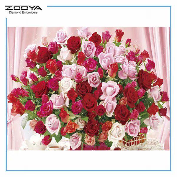 

ZOOYA DIY 3D Алмазная вышивка Крестом Домашний декор Роза