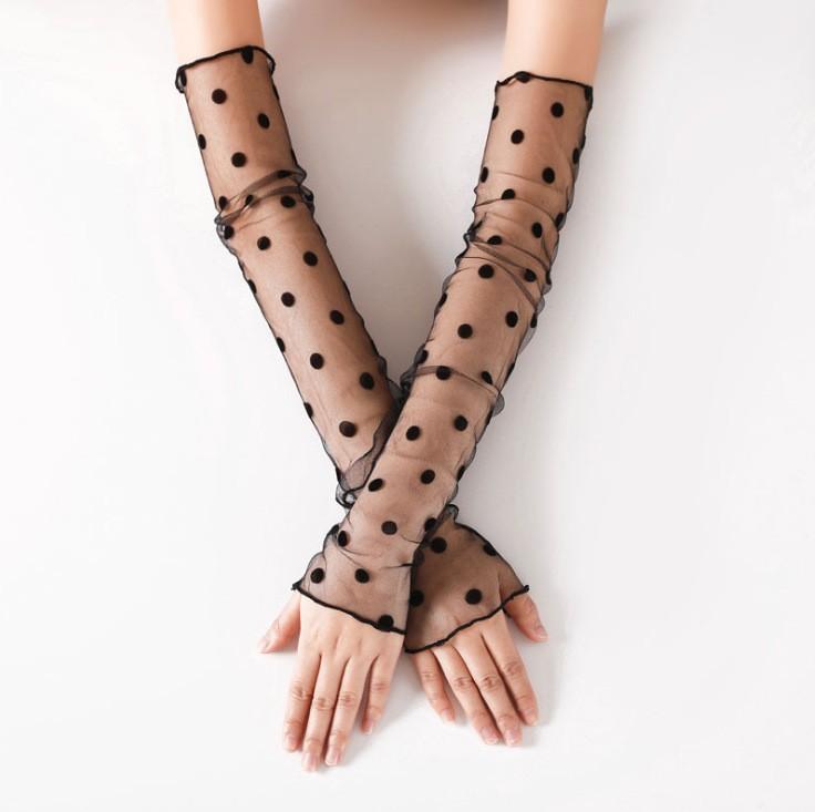 Summer Sun Sleeves Mesh Material Breathable Lace Arm Sleeves