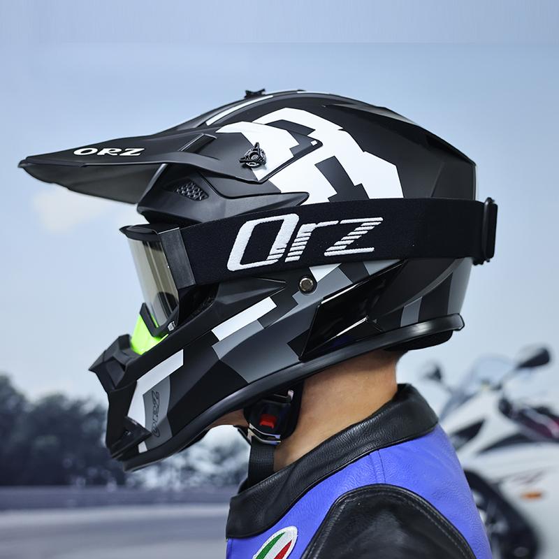 ORZ-F16-Off Road Motorcycle Helmet, Men's and Women's Rally Helmet, Mountain Bike Riding, Speed Reduction, Karting, All Seasons