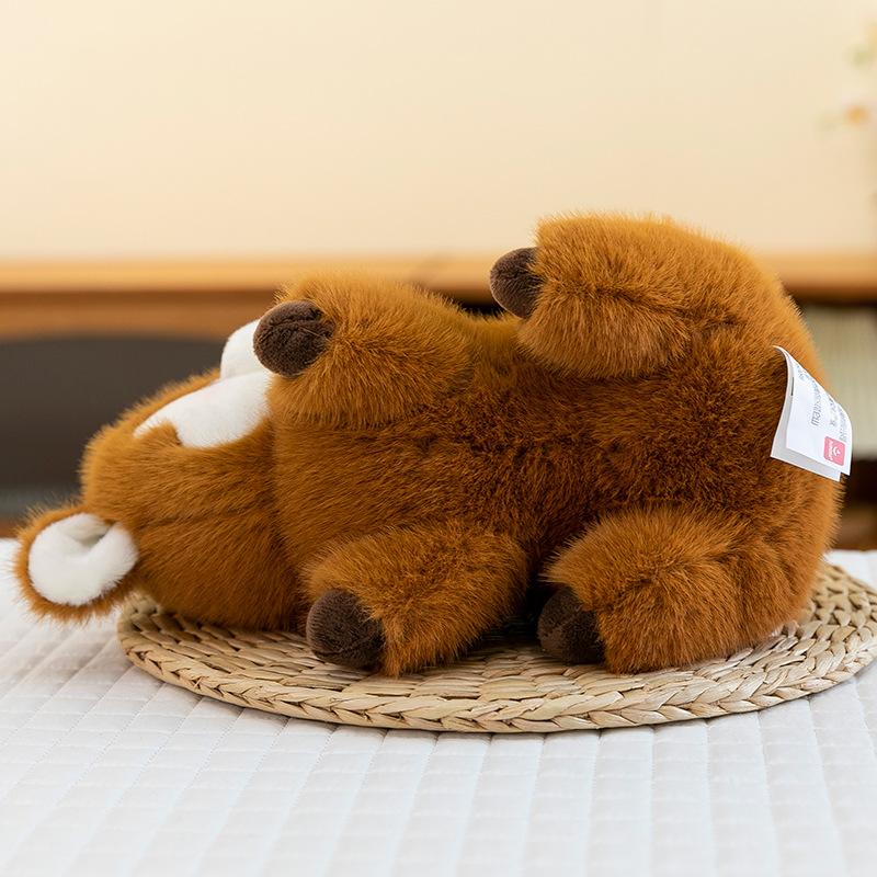 Soft cute party style deer obediently plush toy children's birthday gift cute pet home ornament activity gift