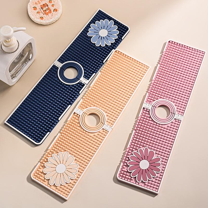 Kitchen Faucet Splash Pad Silicone Drain Pad Sink Washstand Placemat Dish Drying Mat Kitchen Gadgets Supplies Kitchen Home Decor