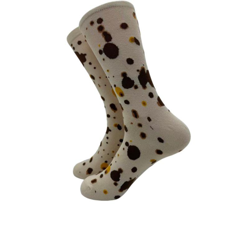 Dámske trendy bavlnené ponožky Fruit Art so strednou rúrou – štýlové, priedušné a teplé na všetky ročné obdobia