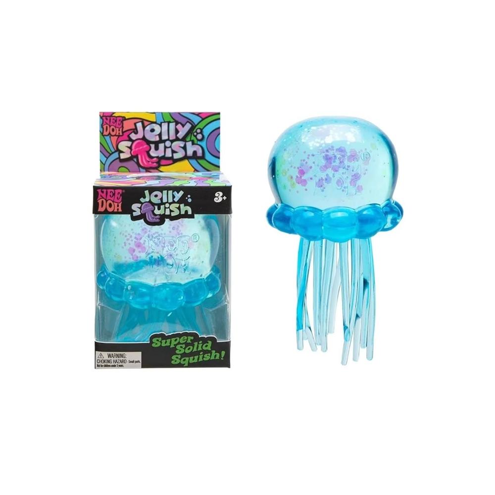 Trending Jellyfish & Cube Squish Toy, Soft Jelly Squeeze Stress Relief Fidget Toy, Sensory for Kids & Adults