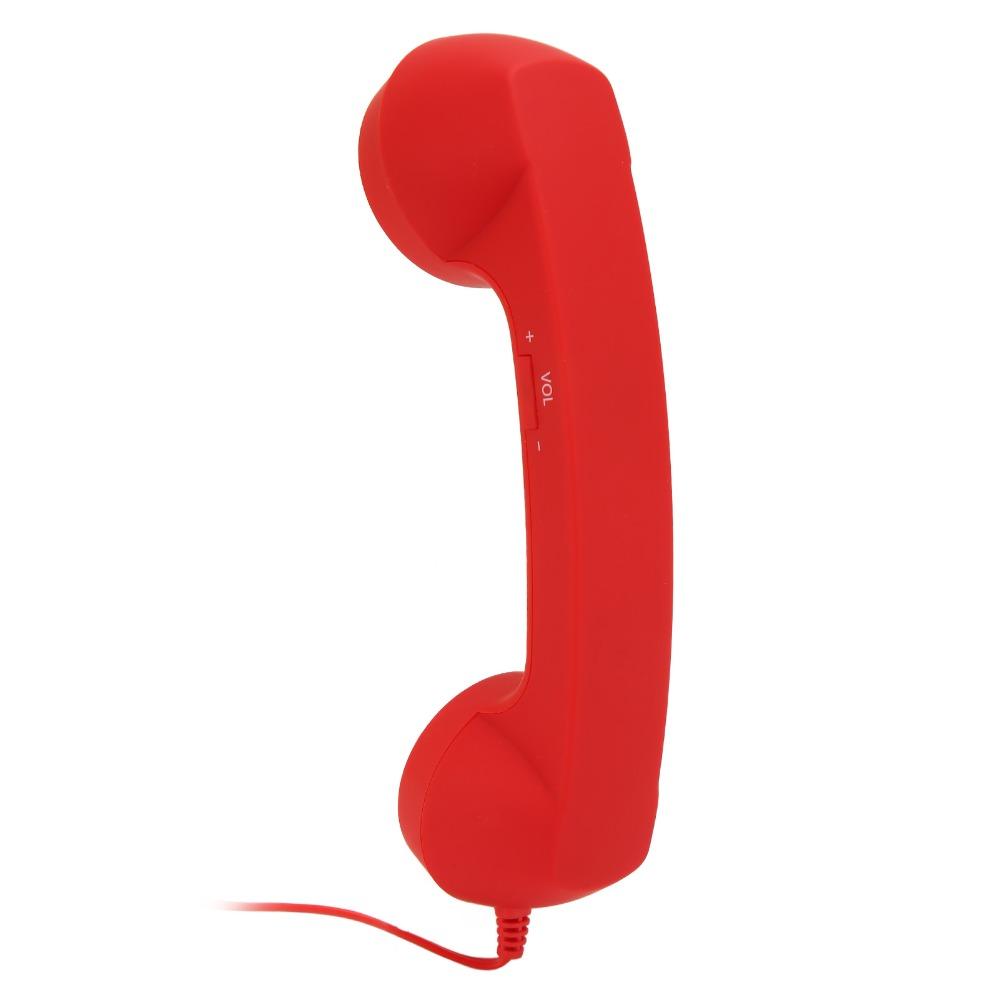 Wired Connection 3.5mm Plug Handset Adjustable Tone Radiation Proof Handset Telephone Conversation