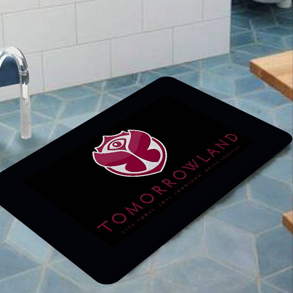 T-Tomorrowland Music Logo Tappeto per Corridoio Stile INS Morbido Pavimento per Camera da Letto Tappetino per Lavanderia Casa Tappeti Antiscivolo per Zona Comodino