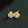 Sparkle Earrings for Women Sweet Fruit Stud Earrings Delicate Ear Jewelry  Girls