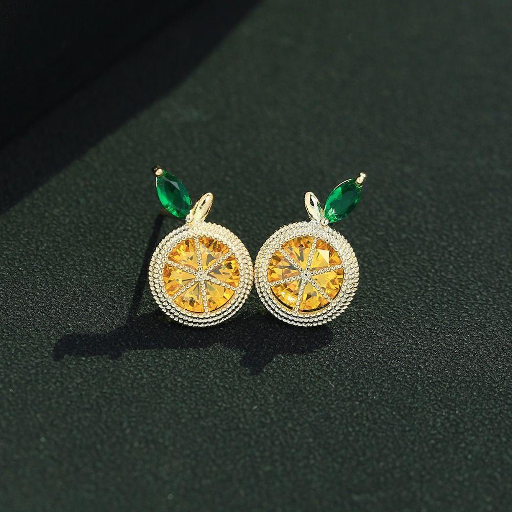 Sparkle Earrings for Women Sweet Fruit Stud Earrings Delicate Ear Jewelry  Girls