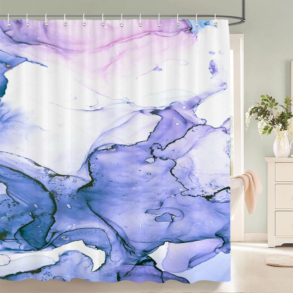 Perdele de duș colorate abstracte din material imprimat 3D, decor pentru casă, dimensiuni multiple, impermeabile, pentru cadă de baie, pentru baie, cu cârlige