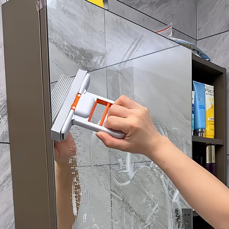 4 Stück 1 Wischmopp + 3 Schwämme, Schnellreinigung Design, Faltbar Platzsparend Handheld für Büro, Badezimmer, Küche, Tischplatten-Schrubber für Wände, Schwammwischer