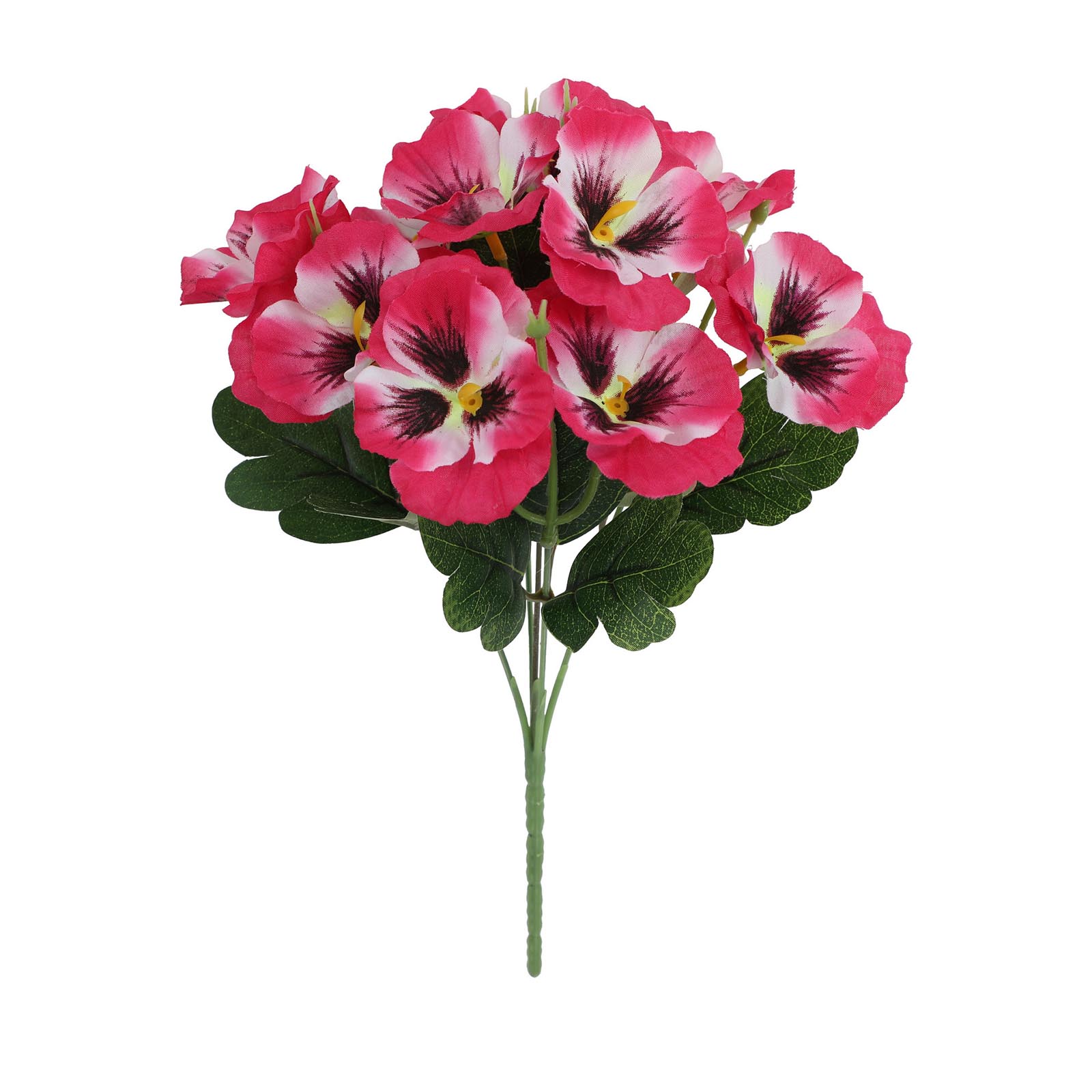 

Artificial Pansy Flower Bouquet Realistic Silk Floral Arrangement for Home Office Wedding Party Decor Display One Size розовый