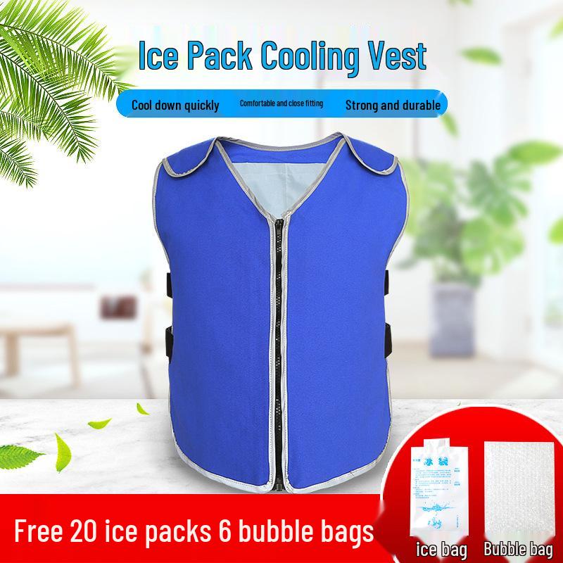 Kühlweste mit Eispack für Sommer-Hitzschlagprävention und Outdoor-Einsatz - Ideal für Baustellen mit hohen Temperaturen