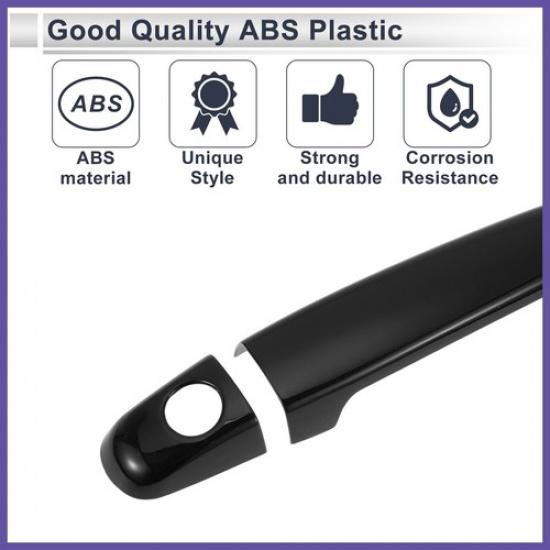 Door Handle Cover Trim for Toyota Highlander Tailgate Handle Cover Black Auto