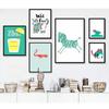 Triptych Abstract Zebra Indian Elephant Print Canvas Painting Art Poster No Frame Living Room TV Background Decoration