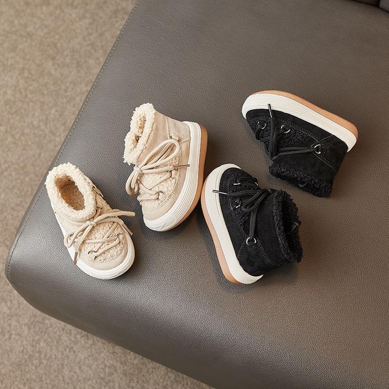 Baby Baumwollschuhe Winter Baby Kleinkindschuhe Jungen und Kinder gefüttert verdickte Schneestiefel Damen High-Top warme Schuhe