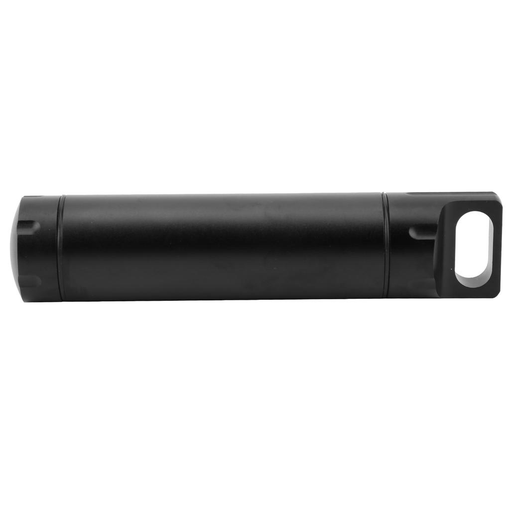 Aluminum Alloy Waterproof Drug Case Outdoor Survival Storage Container Dry Bottle LBlack