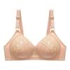 Fashion Women's Large Size Deep V Thin Adjustable Women's Bra Sexy Embroidered Comfort Bra Push Up No Wire Bra