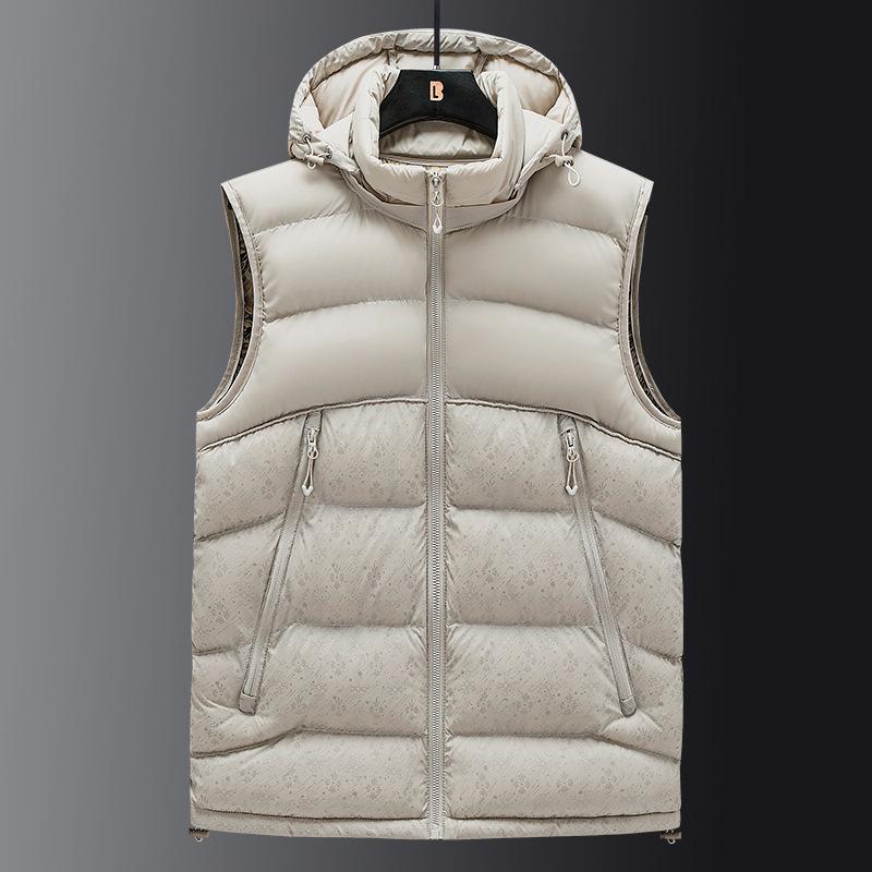 Autumn and Winter Fashion Vest Jacket Men's Loose Casual Vest Thermal Vest