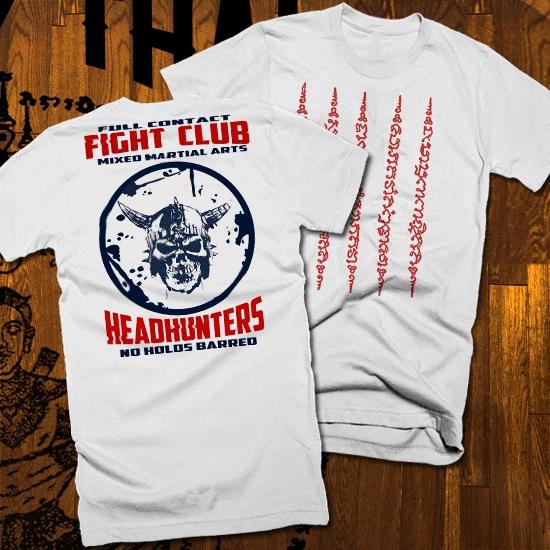 Muay Thai T-Shirt Thai Boxing 2 Sided Print UFC MMA kickboxer Fight Club martial L