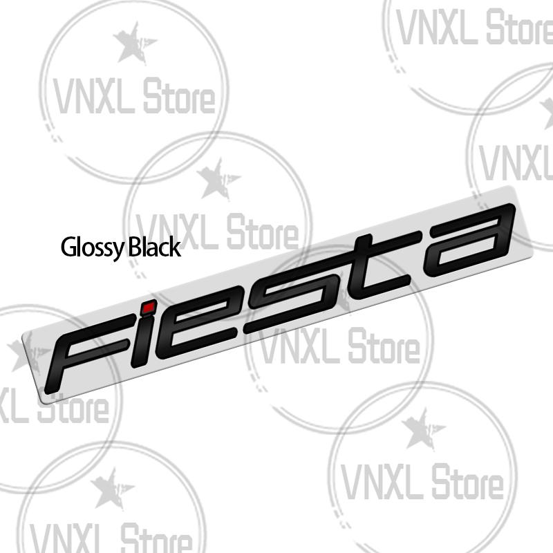 Car-Styling For Ford Fiesta Letter 3D Metal Stickers 3M Adhesive Backing Car Trunk Body Emblem Auto Lettering Decals Accessories