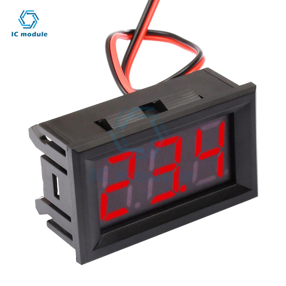 Mini LED Digital Display Voltmeter Detector DC 4.5-30V /DC4.7-30V/ DC5-30V Voltage Monitor Tester Gauge for Motorcycle Car