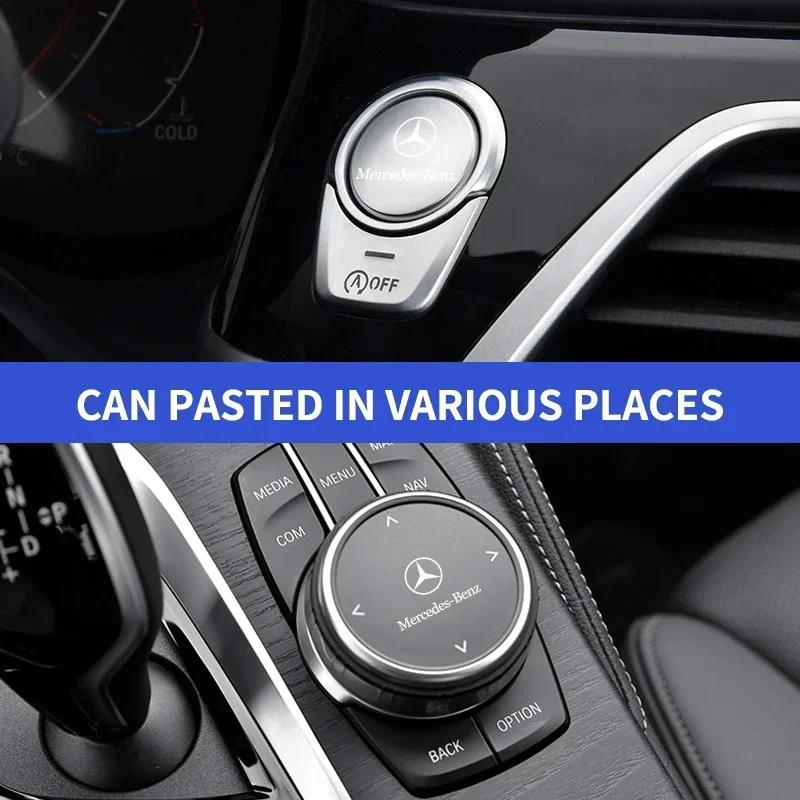 Car Center Console Auto Key Camera Mobilephone Mini Decorative Sticker For Mercedes Benz AMG A B C E S class GLA GLC CLA GLK GLE