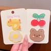 2Pcs Cute New Cherry Acrylic Cartoon Duck New Headwea Hair Clip Baby Girls Headwear Kids Hair Accessories