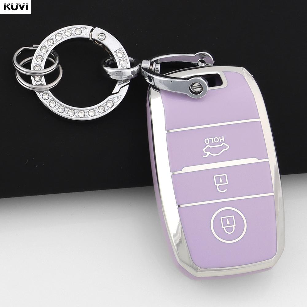TPU Car Smart Key Case Cover Fob Keychain For 3 4 Buttons Kia Sportage Cerato Optima K2 K3 K4 K5 RIO Picanto Soul Sorento Sedona