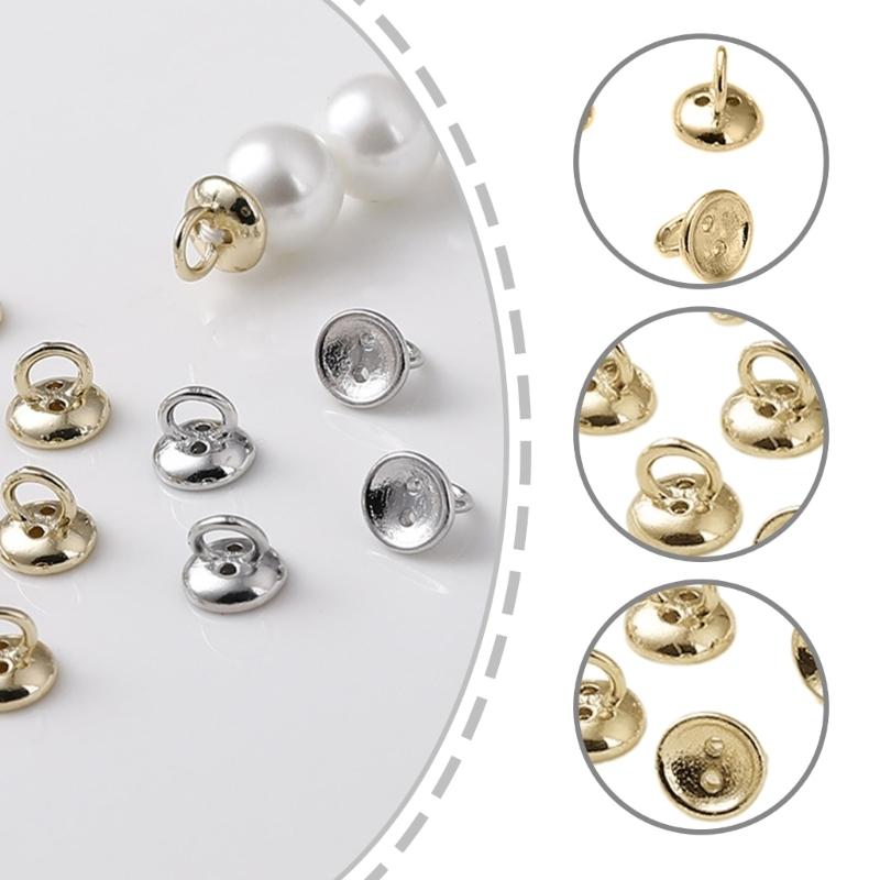 Elegant Pearls Bead Clasp Ends Decorative Pearls Ends Connectors for Custom Jewelry and Garment Accessories