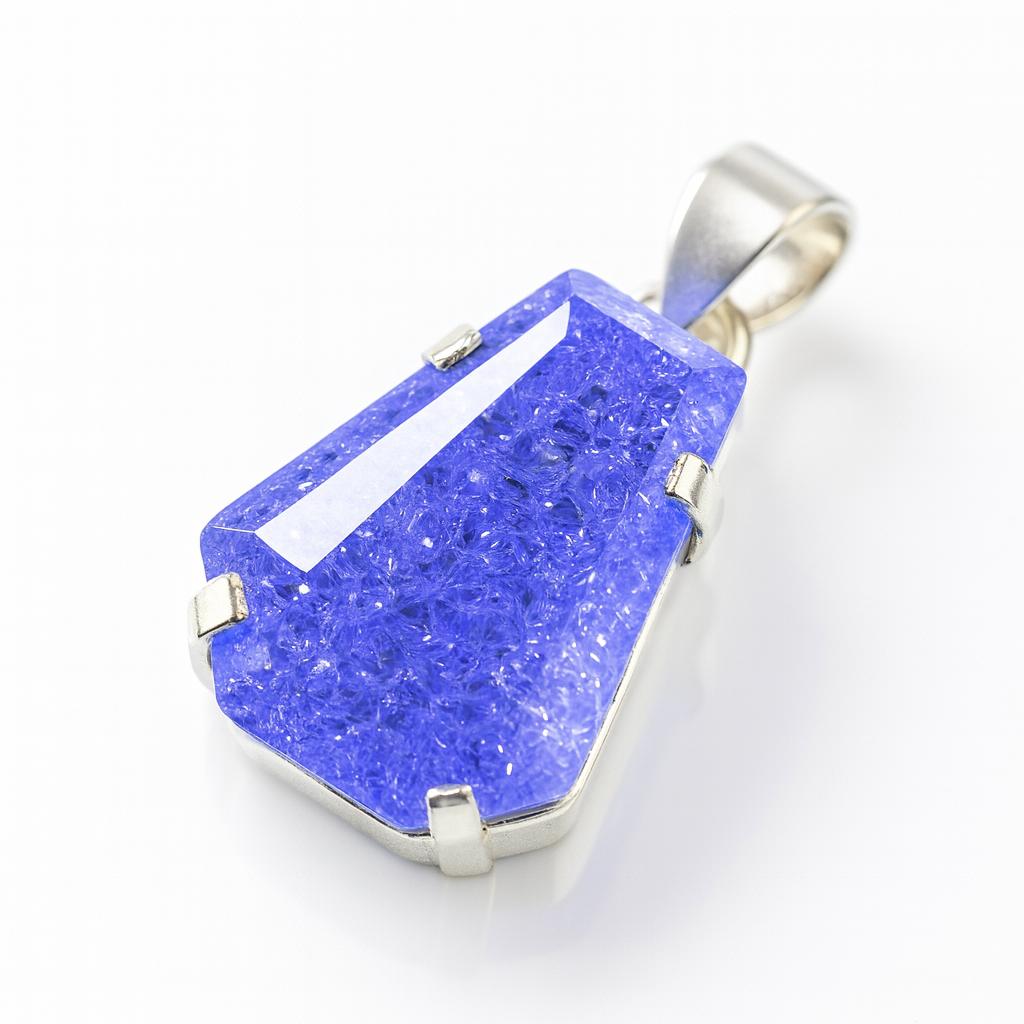 Natural Purple Tanzanite CERTIFIED 40 Ct Sterling Silver Fancy Gems Pendant AI-117-NS