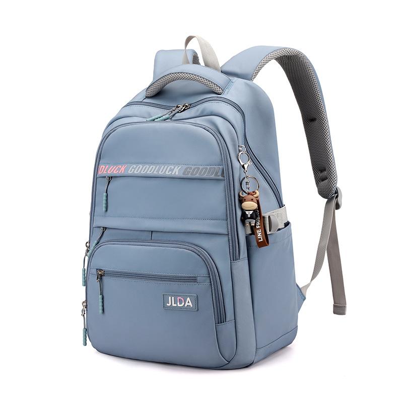 

New Style Large Capacity Casual Backpack for Girls Lightweight Minimalist School Bag Trendy Dual Shoulder Rucksack 32x46cm синій
