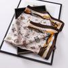 Elegant Women's V-Pattern Satin Silk Scarf