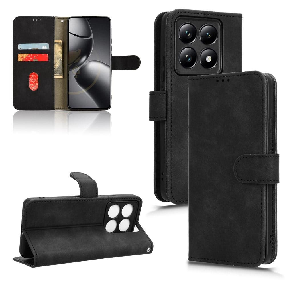 For Xiaomi 14T Pro Leather Case Skin-Feel Anti-Drop Wallet Flip Phone Cover